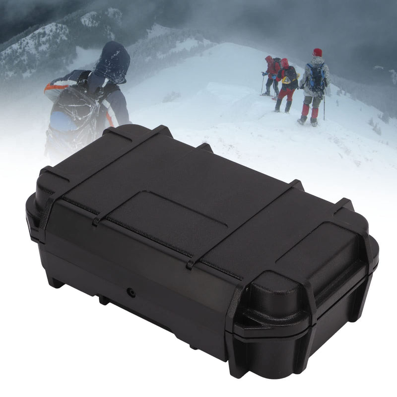 Black Abs Plastic Waterproof Hard Tool Case Shockproof Instrument Storage Box with Sponge Liner Black color