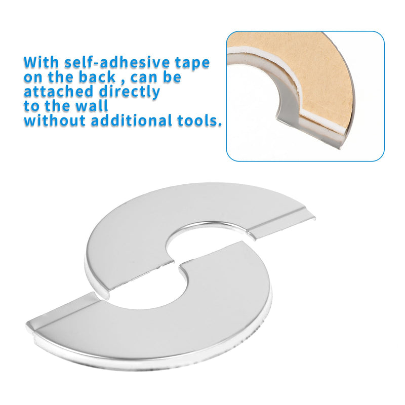 3 Pcs Escutcheon Plate Plumbing Cover Plates Wall Split Flange Stainless Steel Round Pipe Flange Faucet Flange Toilet Flange Escutcheon Ring Flange for 1 Inch Diameter Pipe