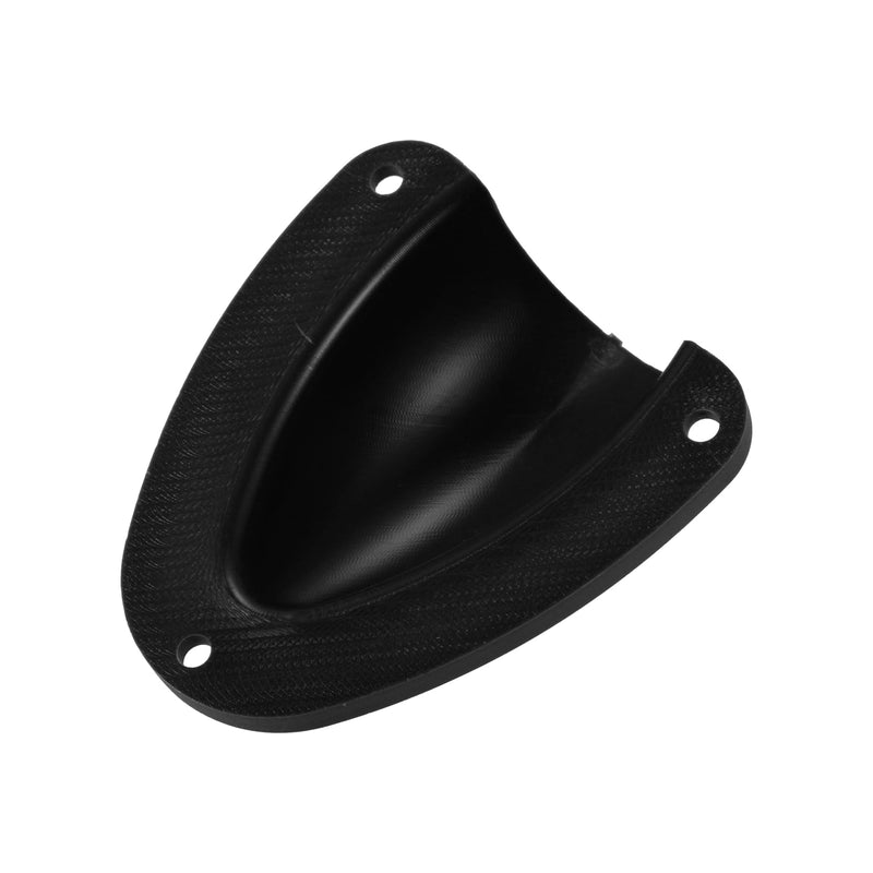 X AUTOHAUX 2.91"x2.64"x1.02" Marine Boat Wire Cover Transducer Wire Cable Cover Clam Shell Vent Wire Cover Black