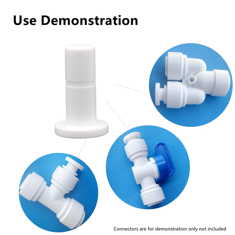 1/4 inch RO tubing end plugs for Locking Quick Connect Fittings for RO Reverse Osmosis Water Filter Fittings (1/4 inch10 PCS) 1/4 inch plugs(10)