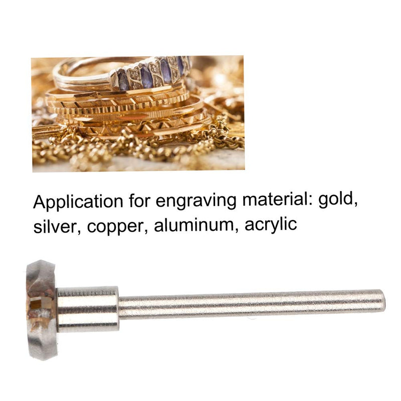 SYH&AQYE Diamond Cut Flywheel Shank, 3.5cm/1.4in Diamond Cutting Tool, Durable Jewelry Cutting Engraving Making Accessory for Jewelry Cutting Engraving (120degree) 120degree