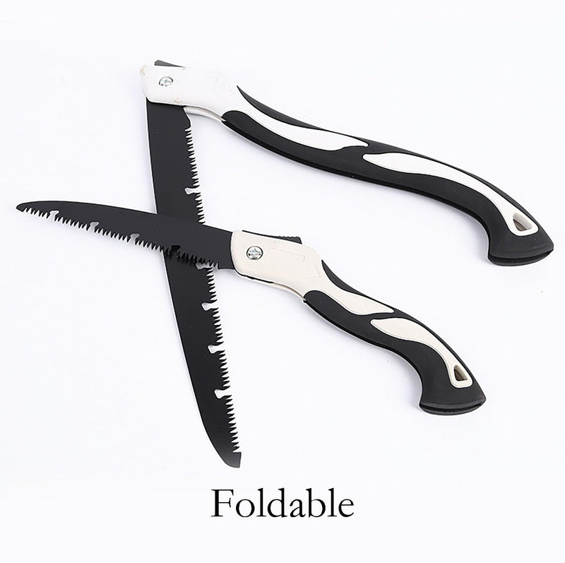 Folding Saw with Rubber Handle, 24.8 Inch Manganese Steel SK-5 Blade Pruning Saw for Hunting, Gardening, Camping and Trimming (blade 29cm) blade 29cm