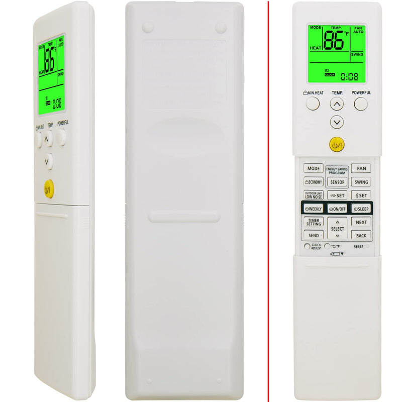 Compatible with Fujitsu Air Conditioner Remote Control AR-REF1U ARREF1U ASU9RLS3 ASU12RLS3 ASU15RLS3 Display in Both Fahrenheit and Celsius