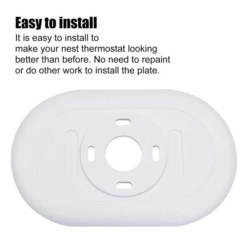 Nest Thermostat Trim kit,Nest Thermostat Wall Plate for Google Nest Thermostat-Programmable WiFi Thermostat Accessory (White White