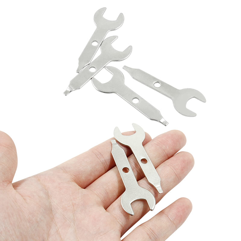 4 Pcs Collet Wrench Key, 3/8 Inch / 9.5mm Stainless Steel Multitool Wrench, Sliver Nut Spanner for Rotary Tool, Engraving Machine
