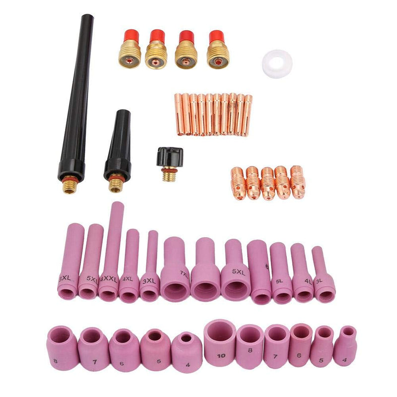 TIG Nozzles, 46pcs/Set WP-9/20/25 Series TIG Welding Torch Consumables Accessories Weld aid Welding Torch Parts