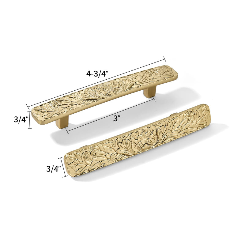 6 Pack 3 inch Champagne Bronze zinc Alloy Hardware European-Style Cabinet Drawer Handle is Suitable for Sideboard, Jewelry Box, Kitchen and Bathroom Furniture Cabinet Pulls 6-Pack