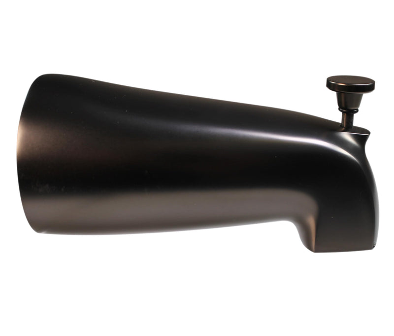 Westbrass A311-12 5-1/2" Reach Brass Wall Mount Tub Spout with Nose Diverter, Oil Rubbed Bronze
