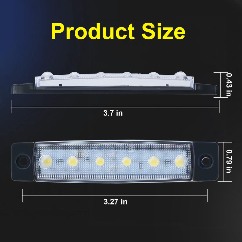 20Pack DC12-24V Marine Boat LED Navigation Lights Stern Transom Cabin Deck Courtesy Light Interior Lamp Waterproof for Pontoon Kayak Sailboat Fishing - White