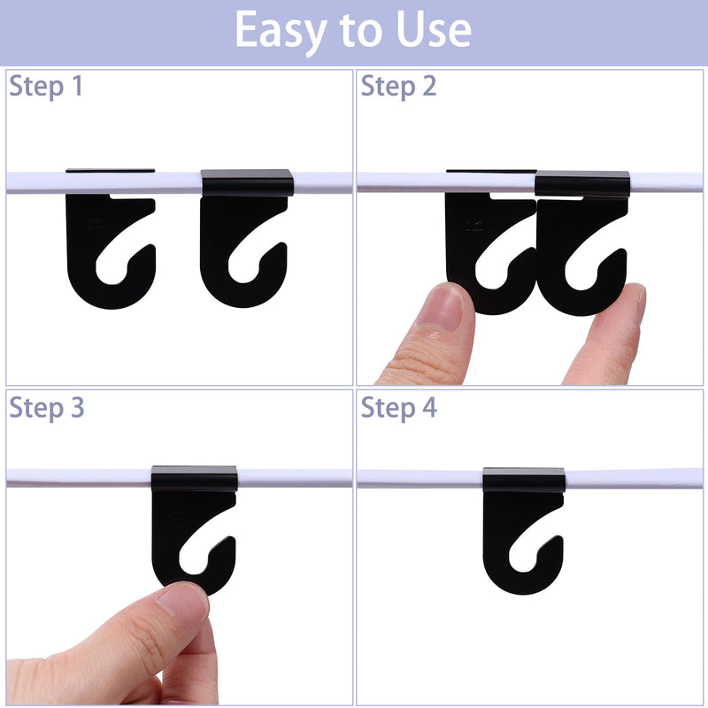 20 Drop Ceiling Hooks for Classrooms & Offices, Black Heavy Duty Ceiling Hooks for Hanging Plants & Decorations, Metal T-Bar Hooks for Suspended Drop Ceiling Tiles