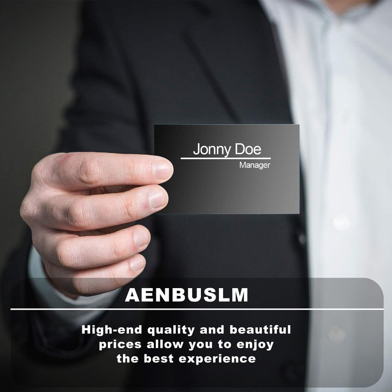 AENBUSLM Laser Engraving Blanks, 200pcs Black Aluminum Alloy Sheets for CNC Engraving, Laser Crafting, Multipurpose Metal Business Cards. DIY Gift Cards, 85 x 55x 0.2mm Thickness (Black-200pcs) Black-200pcs