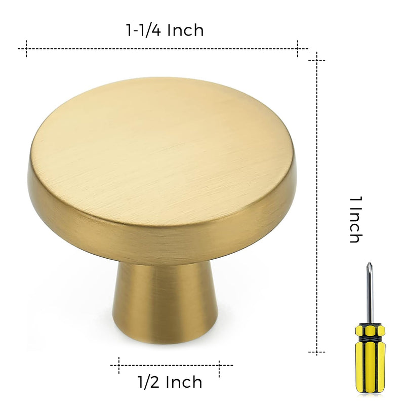 Ravinte 30 Pack Solid Knobs Kitchen Cabinet Knobs Round Knobs Dresser Drawer Knobs Gold Cabinet Hardware Round Cabinet Door Knobs Drawer Knobs Brushed Brass Drawer Pulls Rustic