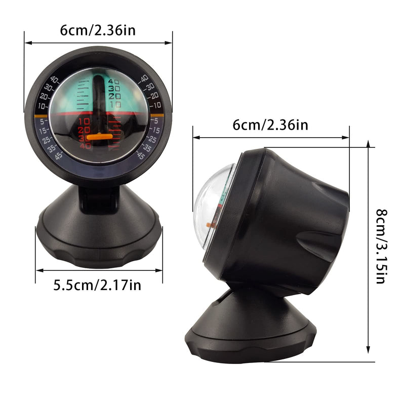 Adjustable Ball Compass with Slope Meter, Car Slope Indicator Automotive Inclinometer Gradient Balancer Tool for Car Marine Boat Ship