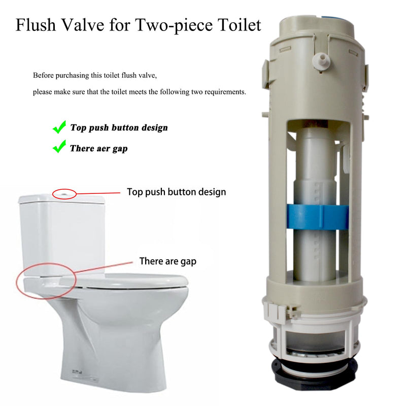 Toilet Flush Valve Replacement Part THU224 Compatible with TOTO Aquia Series Toilets Two-Piece Models CST414M / CST416M