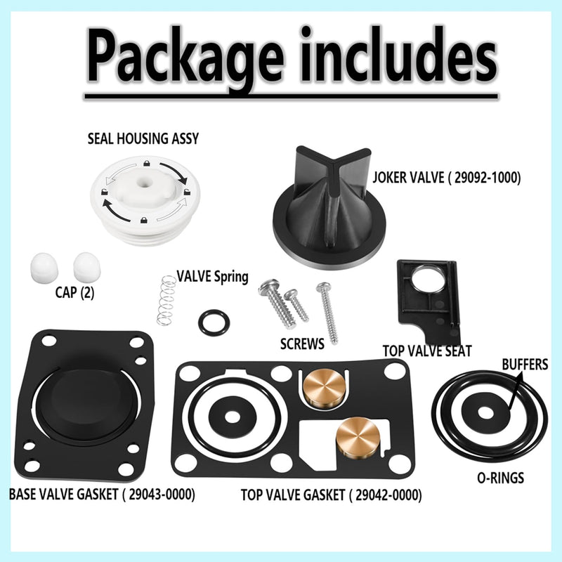 Bonbo 29045-3000 Replacement for Jabsco Twist N Lock Marine Manual Toilet Service Kits for 29090-3000 Compact & 29120-3000 Household Toilet Pump Assemblies 2008 and Up