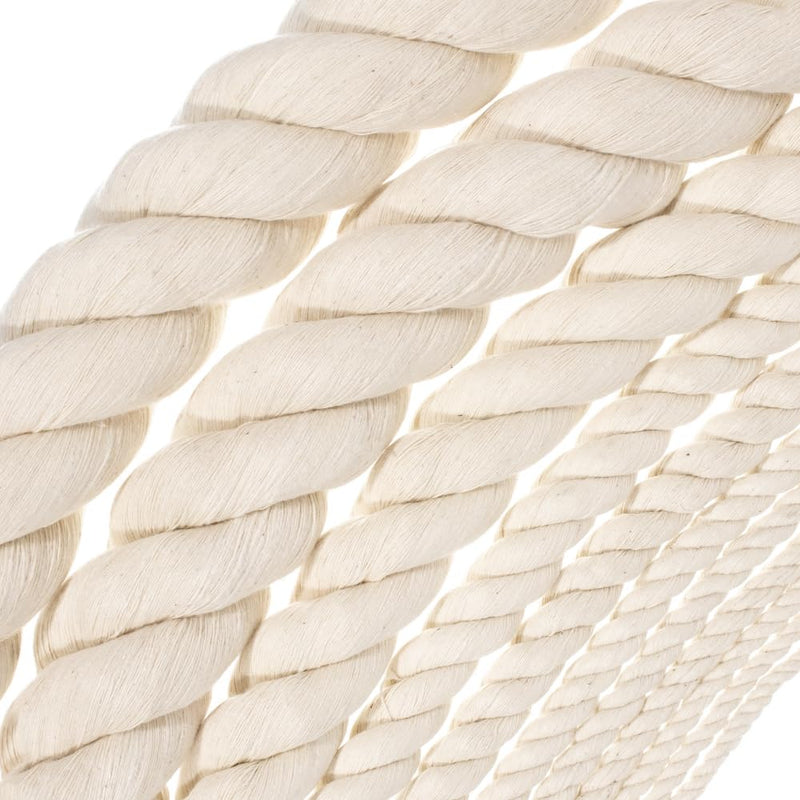 Rope and Cord White Twisted 100% Natural Cotton Rope – Lengths from 10’-600’ – 3/16" 10 feet 3/16 in.