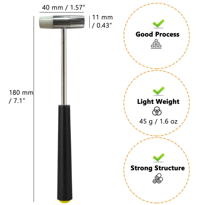 Lightweight Hammer, Small Hammer for Jewelry Making, Small Size Craft Mallet for Toy Building Projects, Watch, Woodworking, DIY, Leather Crafting Hammer