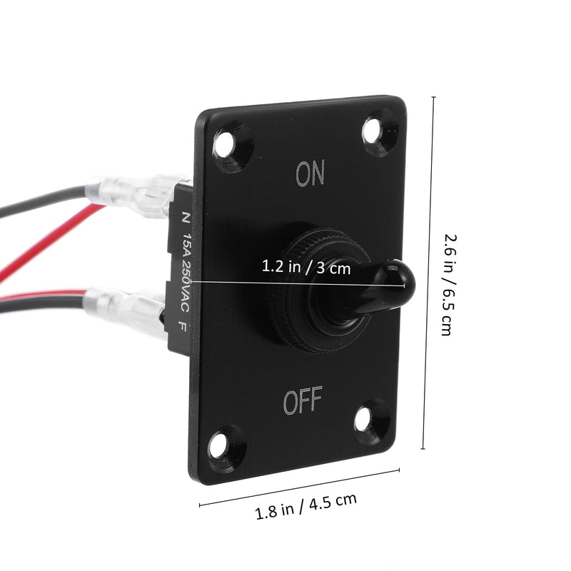 Rv Toggle Switch Panel Rocker Toggle Switch with Protective Cover 2.55 X 1.96 in Mounting Plate on/Off for Marine Boat Camper Car Electrical Equipment