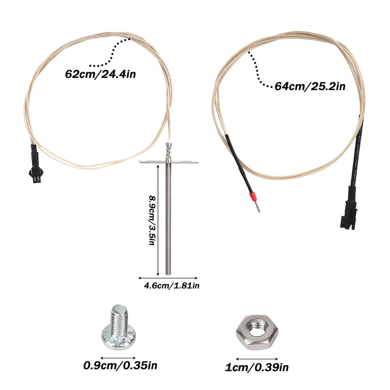 6pcs RTD Temperature Probe for Z-Grill 700 Series, Pellet Grill - Split RTD Meat Probe Replacement Compatible with 700C/ 700D6/ 7002B/ 7002E/ 700D/ 700E Models