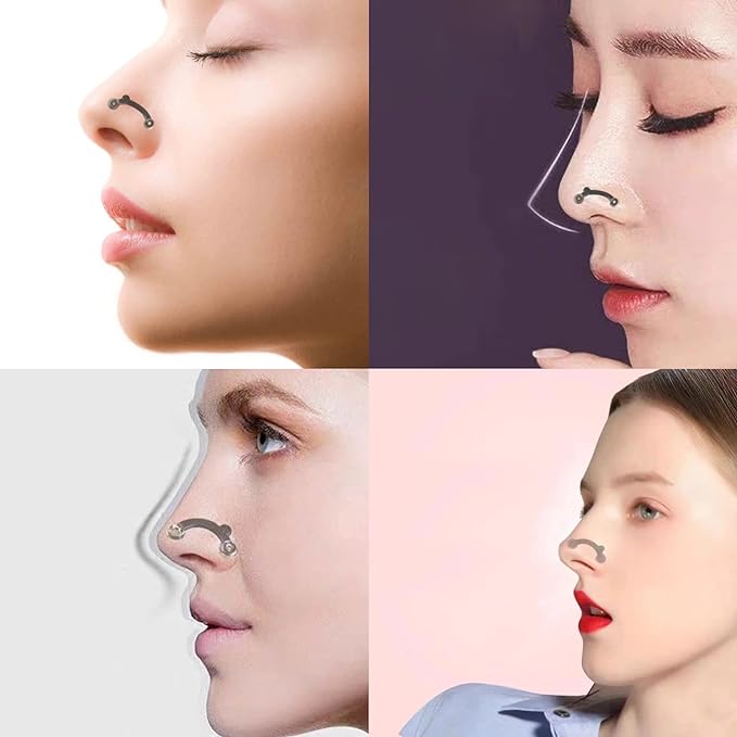 nalaina 3D Nose Pinch Nose Clip, Nose Clip, Highly Flexible, High Nose, Beautiful Nose, Small Nose, Easy, Painless, Dumpling Nose or Pig Nose, Unisex, Set of 3 Sizes - NewNest Australia