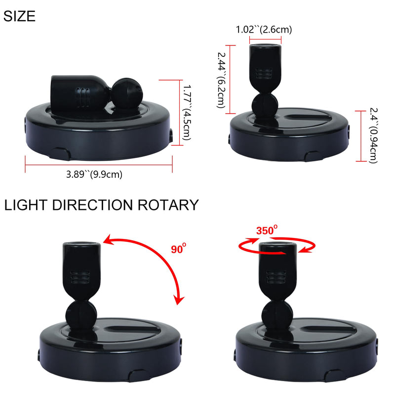 Battery LED Spotlight, Indoor Spotlights, Battery Powered Spot Lights with Remote, Up Lighting for Plants, Picture Light for Wall Art Display Dartboard Painting Artwork Accent-2Pack Black-3000K