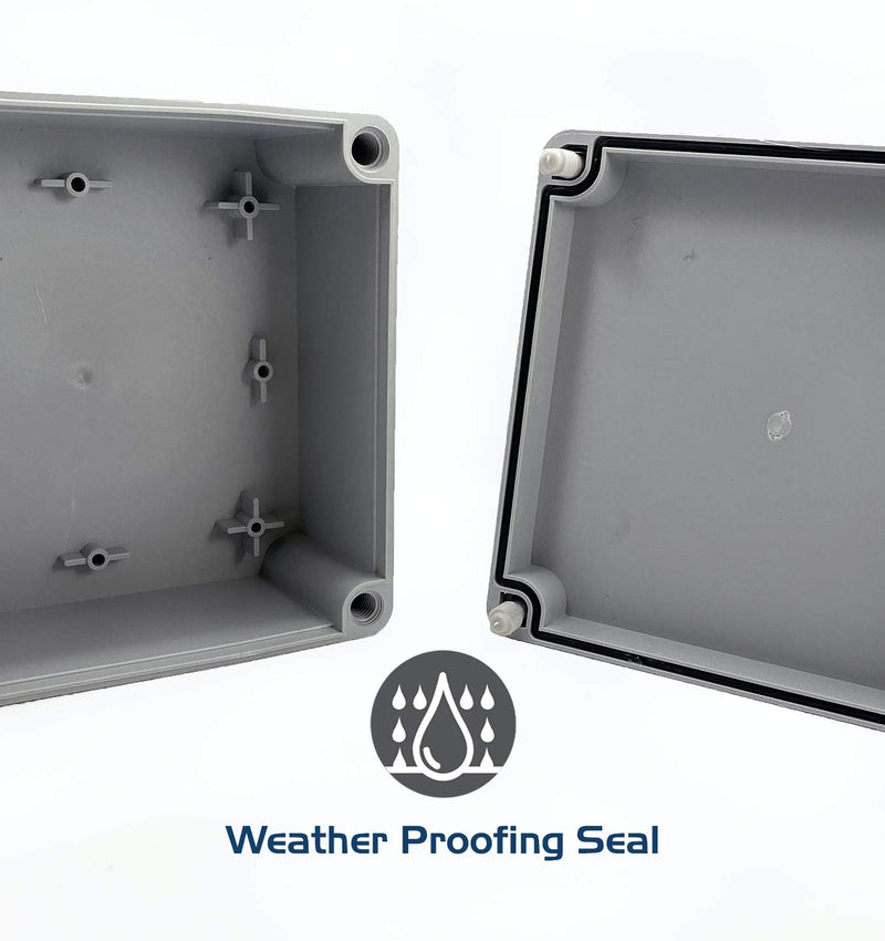 Co. 4" x 4" x 2.4" Weather & Dust Proof PS Plastic Junction Conduit Box Electronics Enclosure 1 Pack 4" x 4" x 2.4"