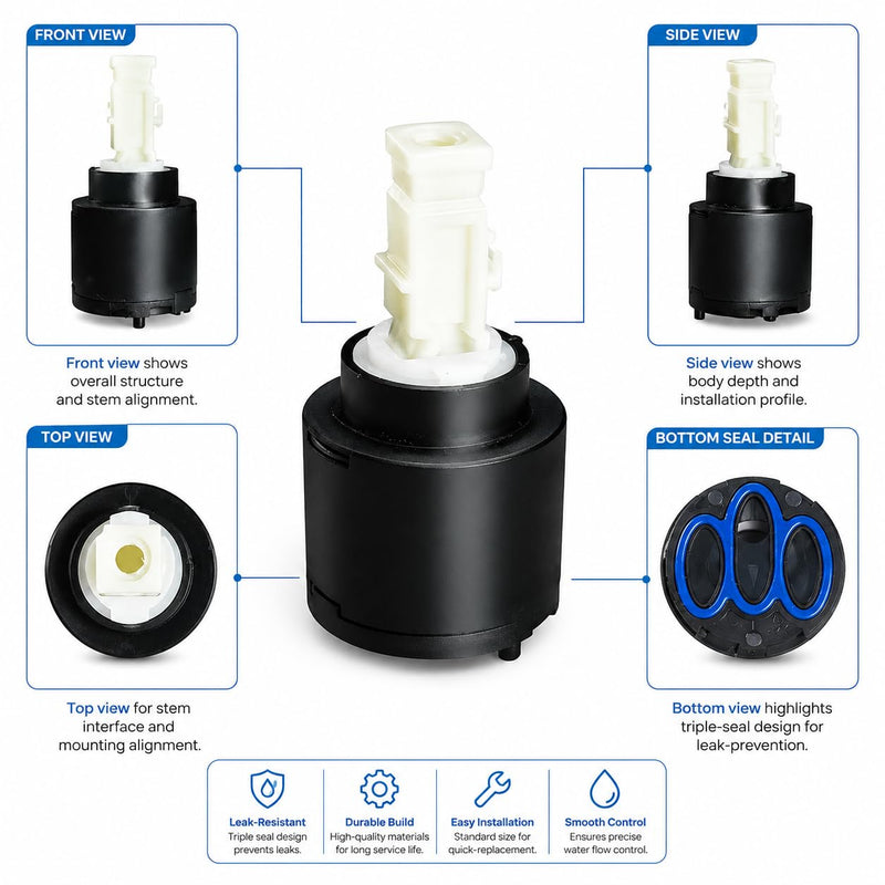 ALITZ RP60114 Faucet Cartridge for Delta Euro-Motion DIAMOND Valve
