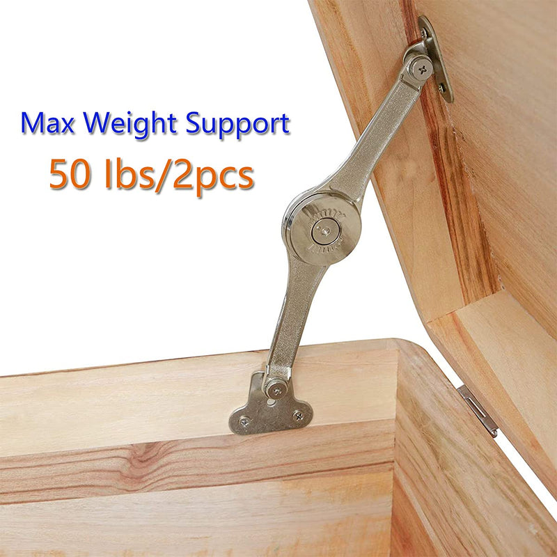 Toy Box Hinges Soft Close Hinges Heavy Duty, for Chest Toy Box,Lid Stay Support 50lb/2pcs (APFFSY)