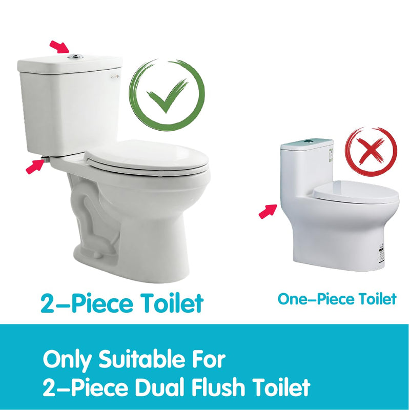 3-Inch Dual Flush Valve Replacement Kit with Tools for 2-Piece Toilets 2.3 in Button outer diameter