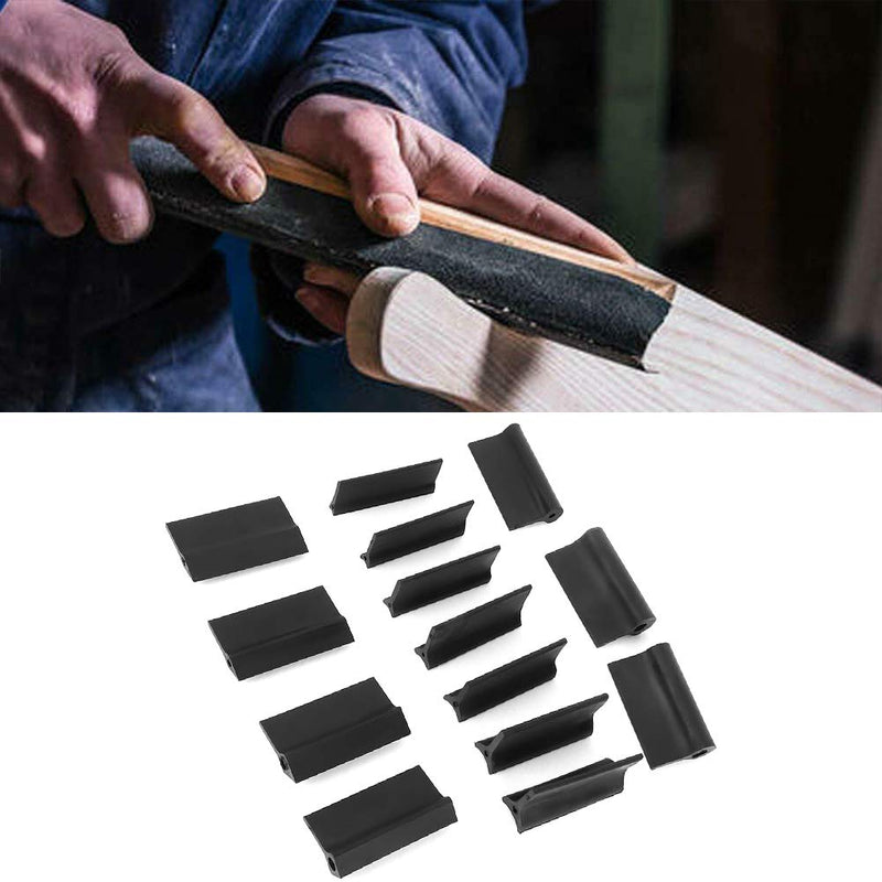 Sanding Block Rubber Wedge, 14Pcs Contour Sanding Grips Set, Flexible Sandpaper Mat Rubber Contour Sanding Block, Detail Sanding Grip Pad Wedge Block for Woodworker Automotive Home Art Craft