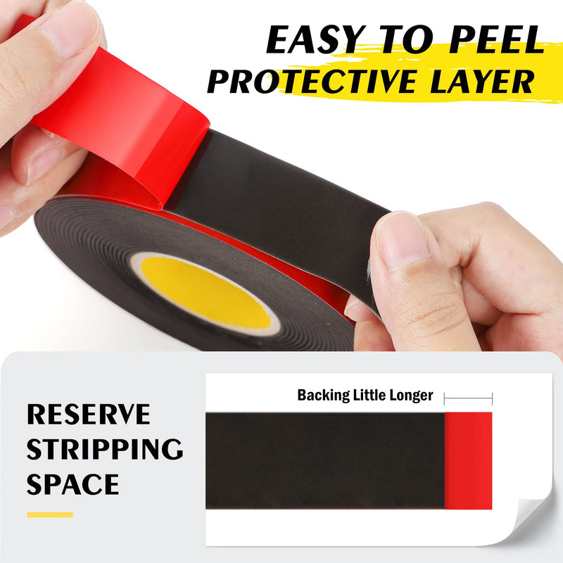 EMITEVER Double Sided Adhesive Tape Heavy Duty, Acrylic Foam Mounting 16.4FT X 1IN, Waterproof & Strong Double Stick, Strip Tape for Home Office Decor 16.4ftx1in - NewNest Australia