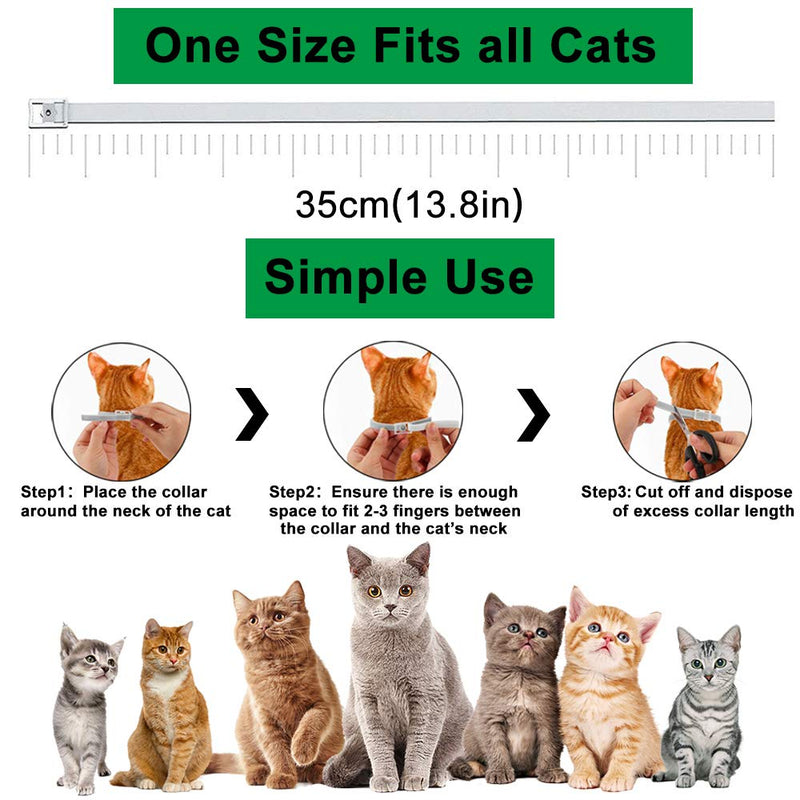 PROZADALAN Upgraded Cat Flea Collar, Cat Control Collar with Natural Essential Oils for 8 Months Protection, Flea & Tick Effectively Treatment, 35cm Adjustable & Waterproof (1pack) 1pack - PawsPlanet Australia