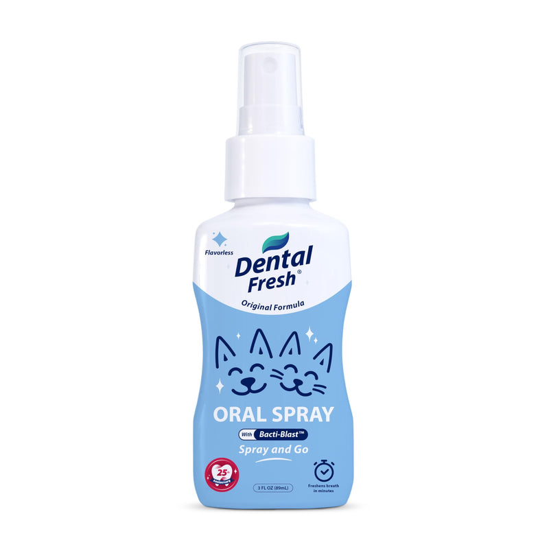 Dental Fresh – Oral Spray for Dogs and Cats – Daily Pet Dental Cleaning Spray to Support Healthy Teeth and Help Freshen Breath – 4 Fl Oz