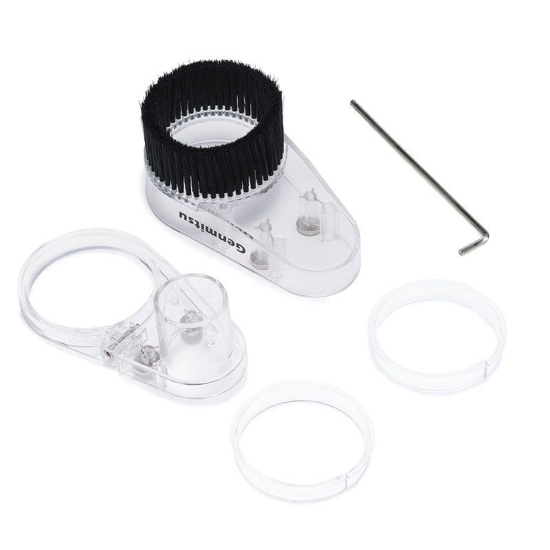 65mm & 69mm CNC Dust Shoe, Compatible with Most 65mm/69mm Spindle Motor and Compact Router, Hose Adapter Inner Diameter 38mm (1.5″), Transparent