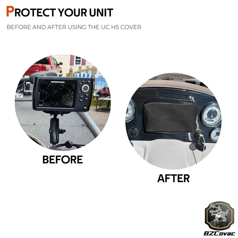 GPS Cover for Humminbird Helix 5 Fish Finder - 5'' Neoprene Screen Sun Cover, 780028-1