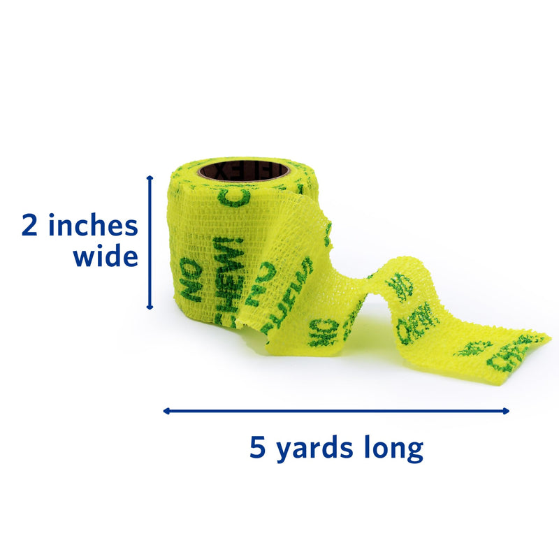 OVIK Health PetFlex No Chew – Flexible Self-Adhering Elastic Bandage for Wound Care – First Aid Wrap for Small Animals Like Dogs, Cats, and Other Pets - 2 inch, 6 Rolls 6 Count