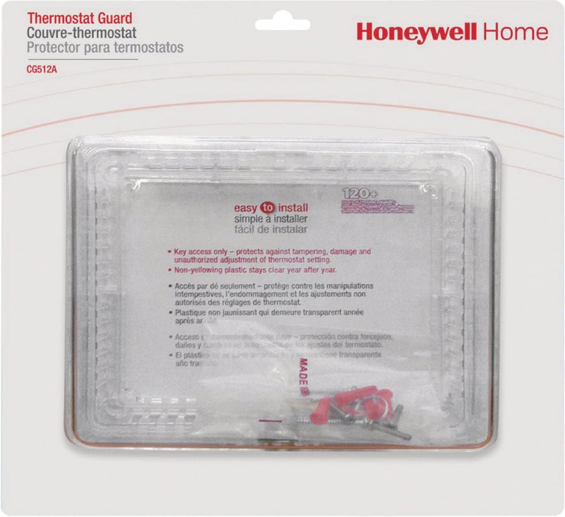 Honeywell Home CG512A1009 Large Thermostat Guard, Fits Thermostats 8. 25" W x 5. 75" H or Smaller Clear 1