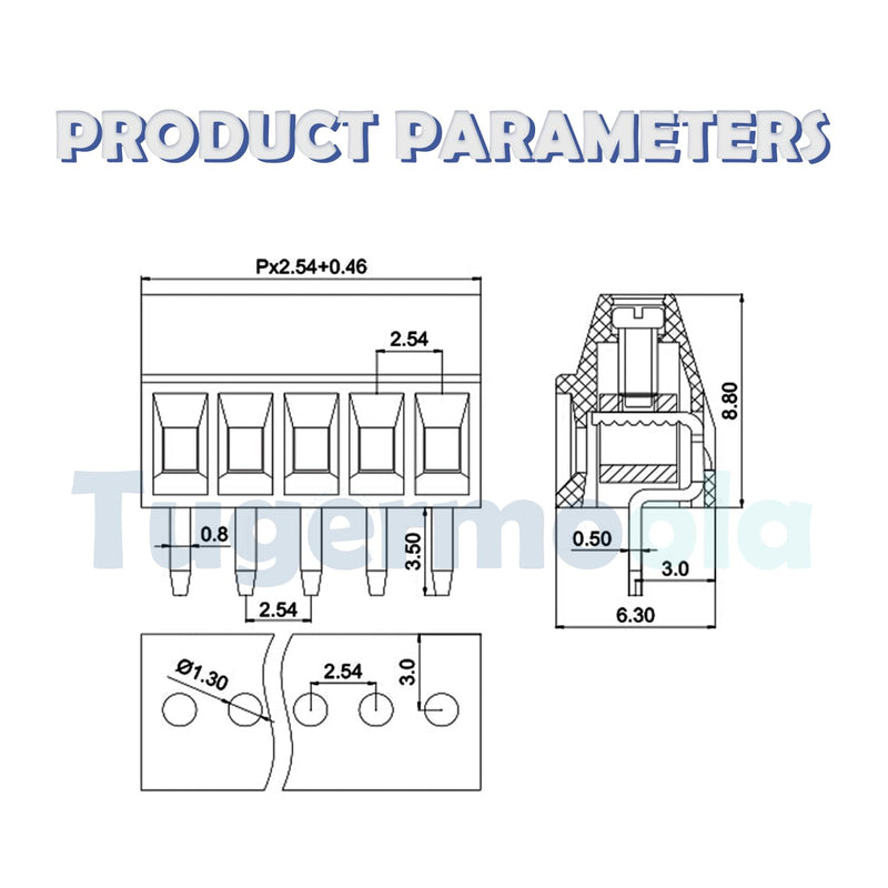 25PCS 2.54mm/0.1inch Pitch PCB Mount Screw Terminal Block Connector 2Pin 3Pin 4Pin Circuit Board Connectors PCB Wiring Terminals OLA009-25 25PCS KIT(2P3P4P)