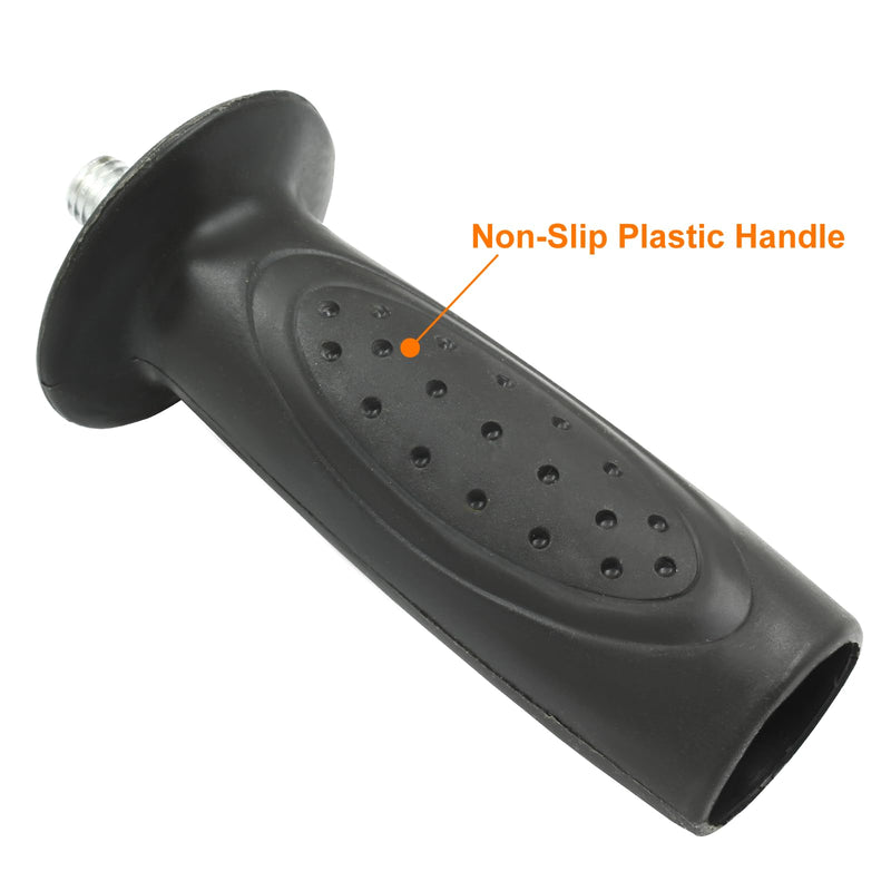 M10 Thread Black Angle Grinder Handle，4.5''x1.26'' Side Handle Tool for Angle Grinder Pack of 2 M10