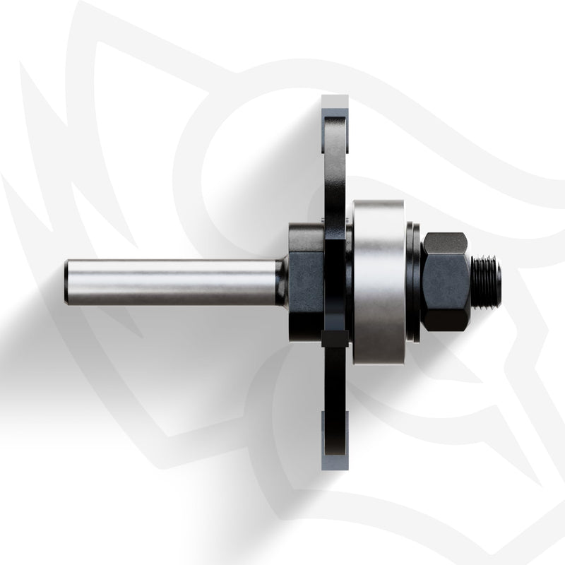 US4 3-Wing Slotting Cutter Router Bit 2" - Professional Carbide Tipped Grooving Bit for Wood Routers 5/32" H - 2" D - 1/4" Shank 4-Wing