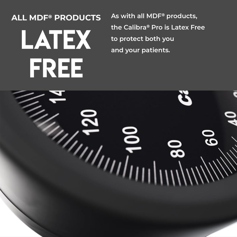 MDF Instruments, Extra Large Gauge Calibra Pro Aneroid Sphygmomanometer with Shock Guard & Adult Sized Cuff Included, Lifetime Calibration, Black Dial, Black Cuff, MDF808B11 All Black Extra Large Gauge - Adult Cuff