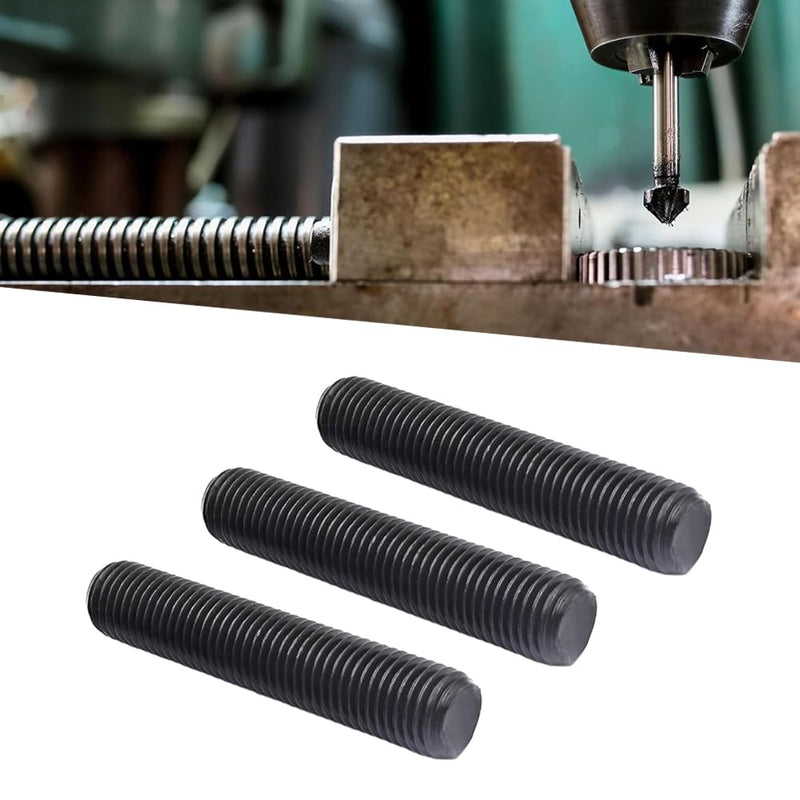 30pcs M8*80mm Fully Threaded Stud, Grade 8.8 Alloy Steel Black Oxide Finish Long Threaded Rod Bar for Furniture Mounting Assembly Fastening M8*80