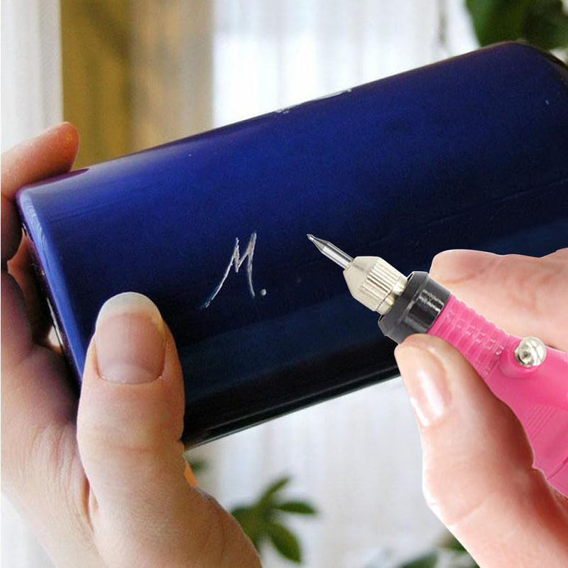 Corded Electric Engraver Pen Engraving Etching Tool Etcher Kit with | Stencil & Tungsten Carbide Tip | for Metal Glass jewelry Leather Wood Ceramic Plastic