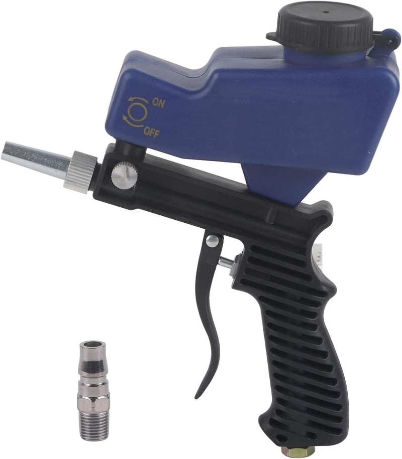 Sand Blaster Gun for Air Compressor, Paint/Rust Remover for Metal, Wood, Cabinet & Glass Etching, 150 PSI Continuous Blasting Media for Aluminum, Sand, and Soda Blaster Jobs, Portable.