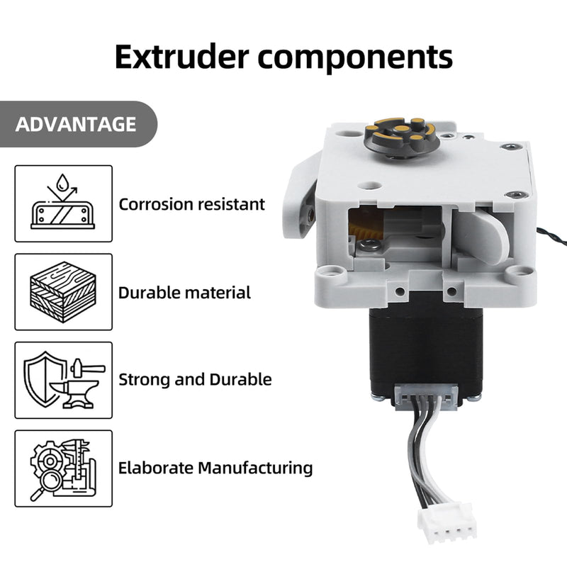 Extruder Unit Replacment Compatible with BambuLab A1/ A1 Mini: Tool-Head Hotend Extrusion Assembly with Hardened Steel Gears Filament Cutter Motor Eddy Sensor 3D Printer Accessories