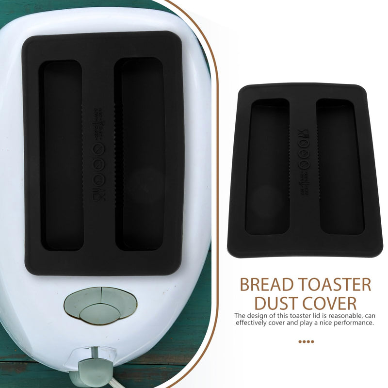 Alipis Silicone Toaster Lid,Toaster Cover Bread Maker Cover Toaster Appliances Top Cover Bread Machines Cover Sandwich Machine Part Accessories Black