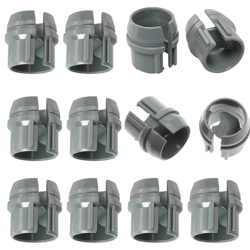 50pcs 1/2 Inch Non-Metallic Cable Connector - Snap Style Installation - Labor Saving, for Confined Areas - Single Cable 14/2-10/3 - Two Cables 14/2, 12/2, 14/3AWG(Gray)