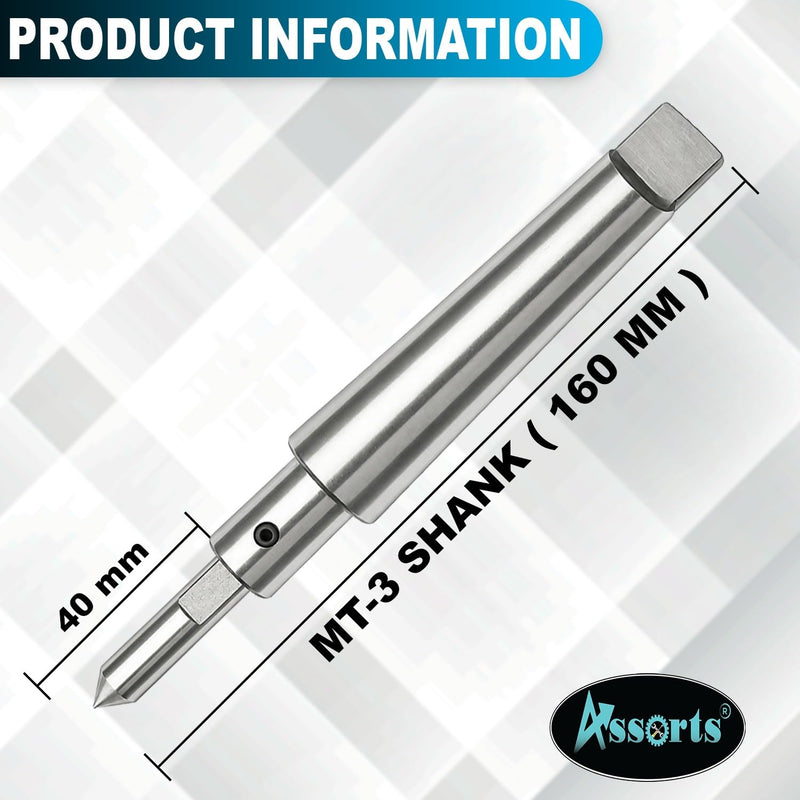 MT3 Shank (Teng) Spring Center Tap Guide Tool to Align Tap for threading Lathe Mill Jig Bore MT3
