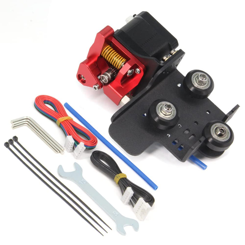 Upgrade Direct Dual Gear Extruder Support Plate Kit with Stepper Motor Easy Print Flexible Filament for Creality CR-10S PRO V2 3D Printer (Plate+Dual Gear +Motor) Plate+Dual Gear +Motor
