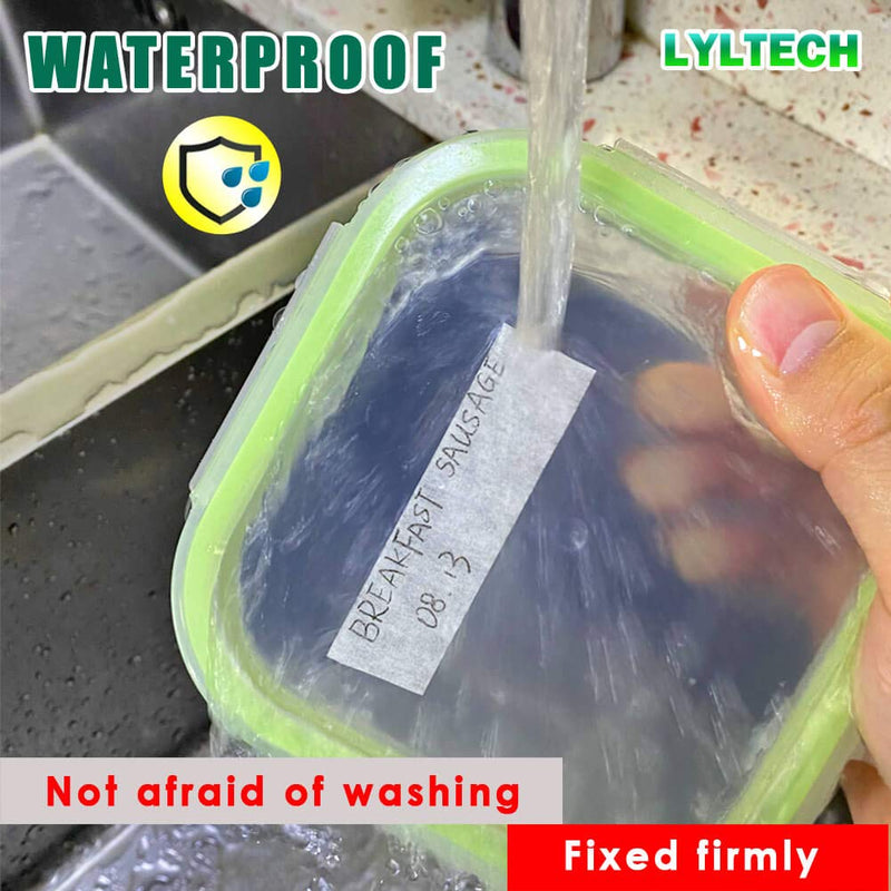 Freezer Tape 3 Rolls, Removable Labels,Writable Surface,Easy to Tear, Working Between -40℉ to 150℉ Temperature, 3/4 in x 11 yd